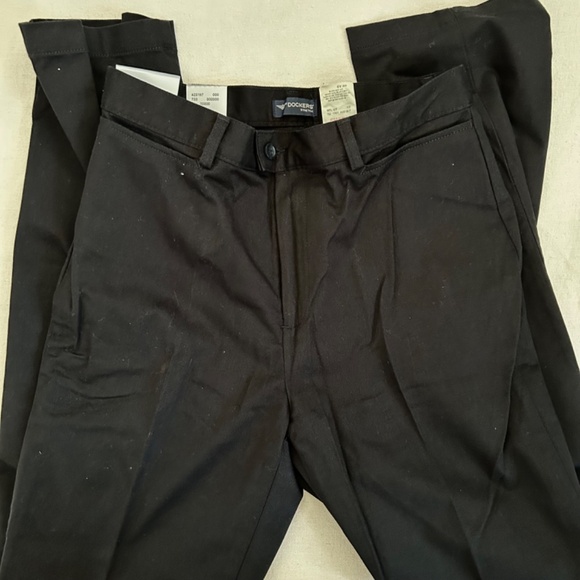 Vintage NOS NWT Dockers Stretch High Rise Chinos Black Size 10L - Picture 3 of 3